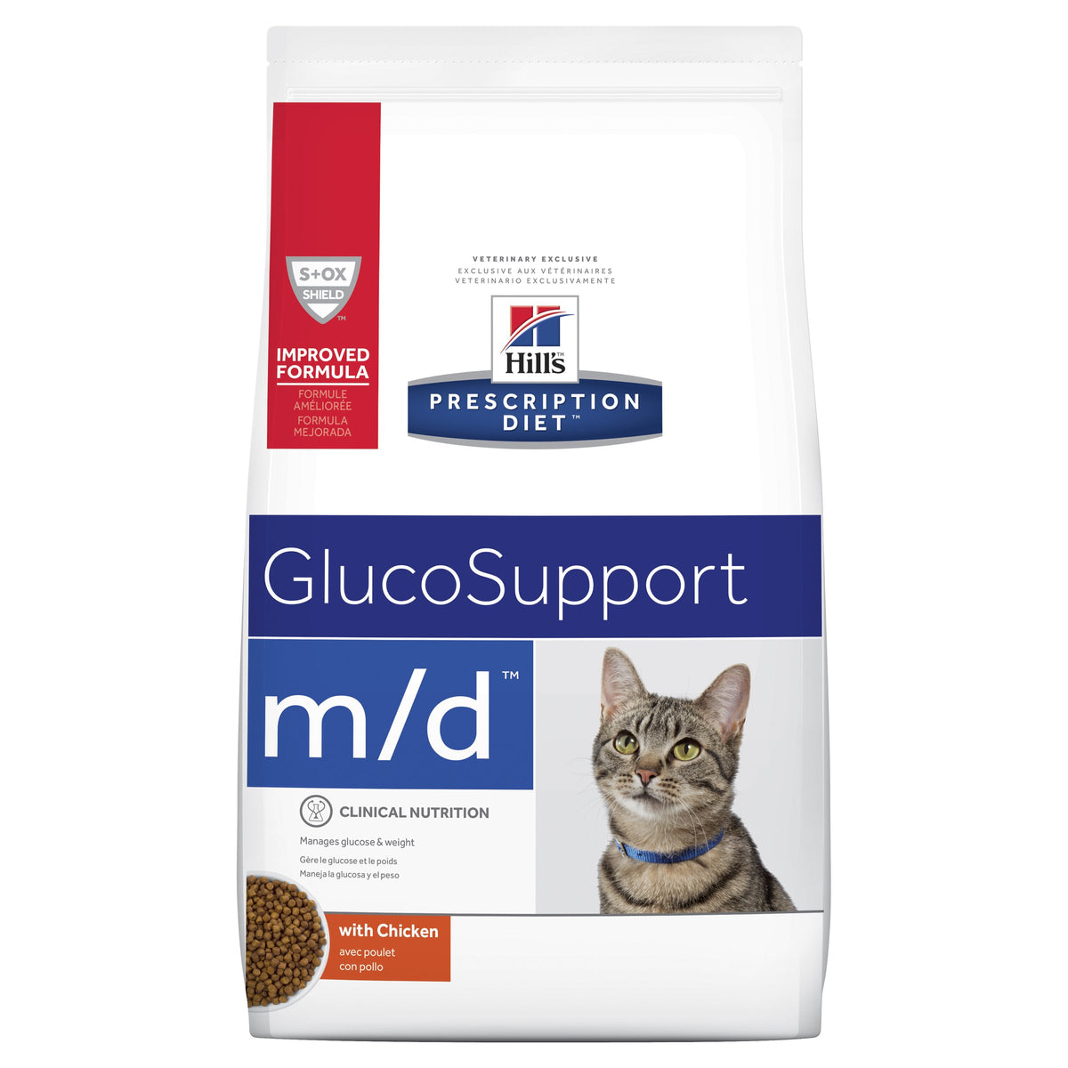 Hill's Prescription Diet m/d Glucosupport Chicken Dry Cat Food (1.8kg