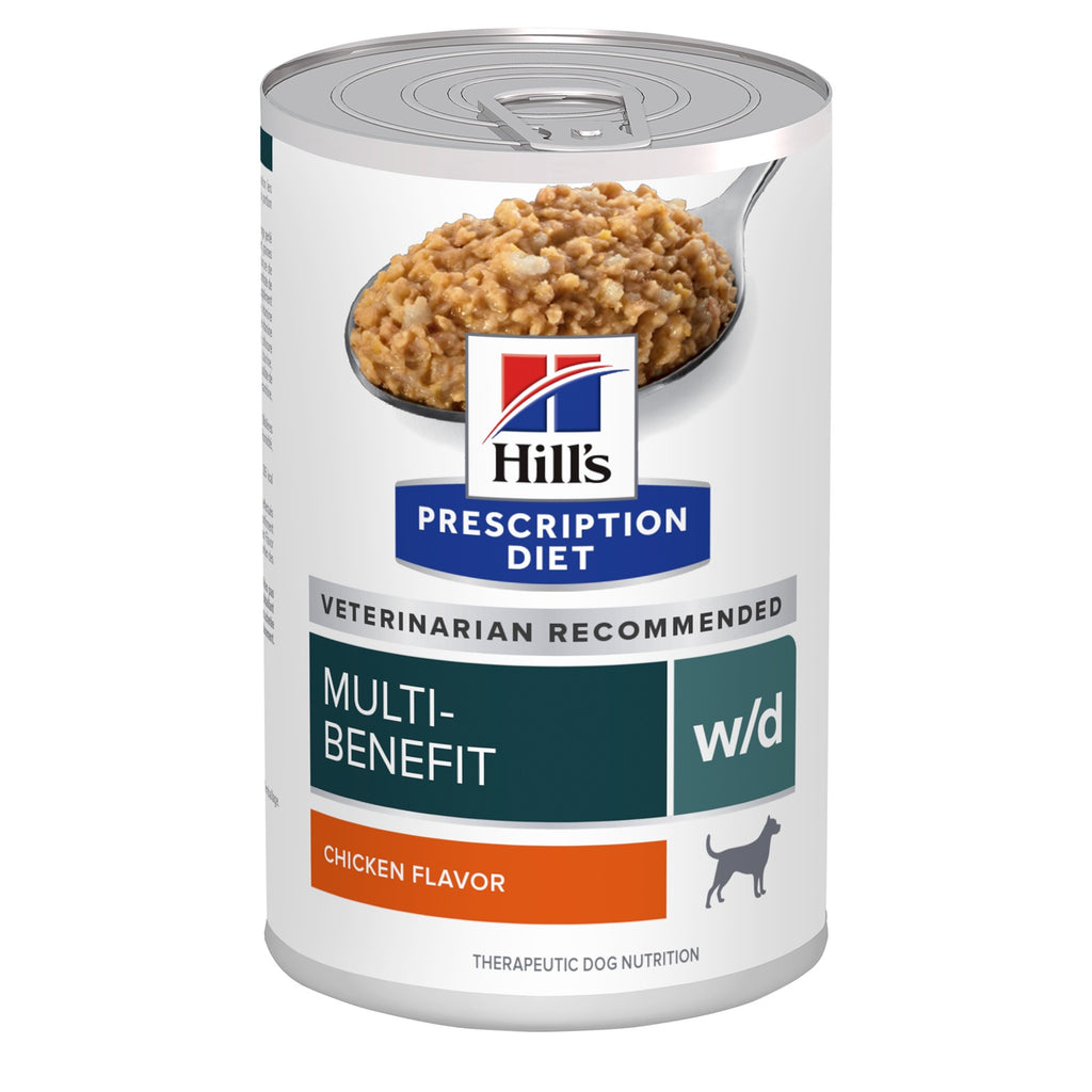 Keep your dog healthy with Hill's Prescription Diet W/D Multi-Benefit Dog Wet Food 370gm x 12.