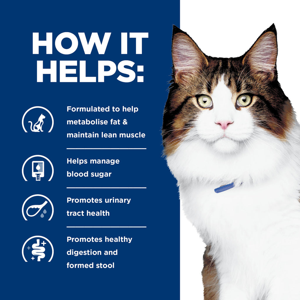 Hill's Prescription Diet W/D Multi-Benefit Cat Dry Food 1.5kg how it helps