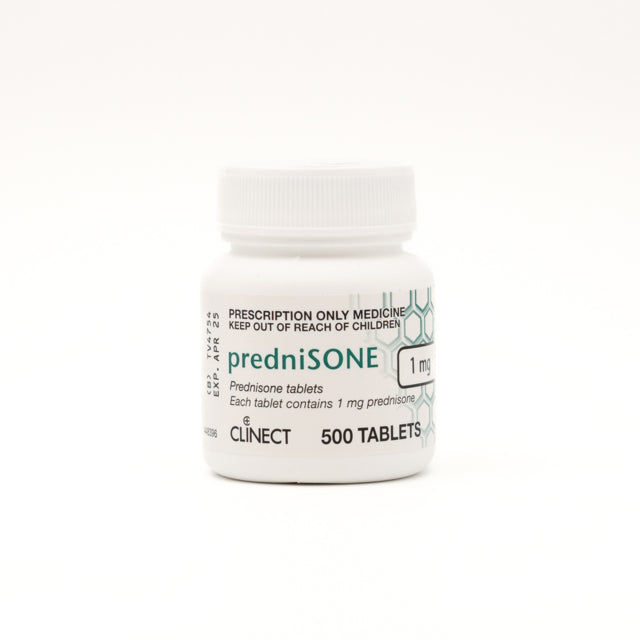 Clinect PrednisONE 1mg 500's - Front - Your Pet PA NZ