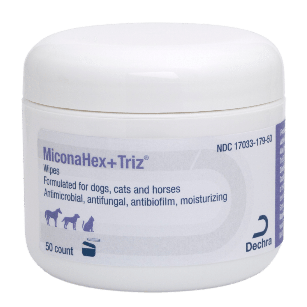 MiconaHex+Triz Wipes 50 count - Front - Your Pet PA NZ