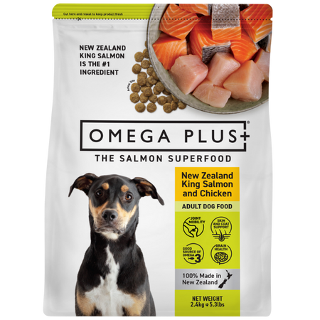 Omega Plus King Salmon Chicken Dry Dog Food Pet PA NZ