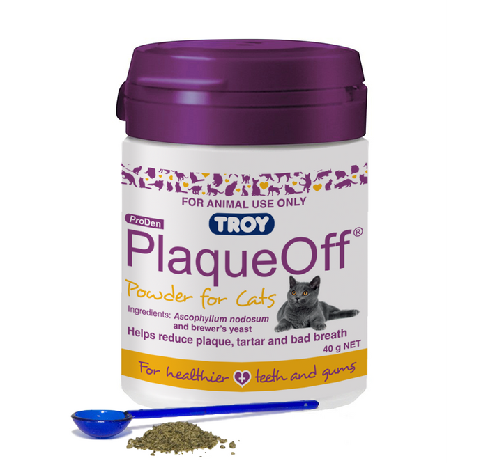 Plaque Off Powder for CATS 40g - Front - Your Pet PA NZ