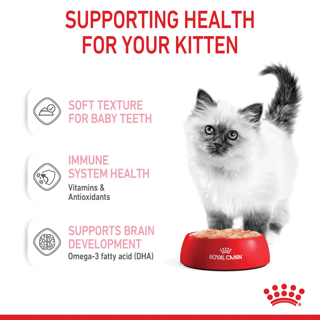 Royal Canin Kitten Loaf 85g Support information - Front - Your Pet PA NZ