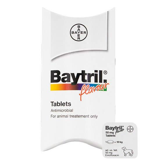Baytril Flavoured tablets - front label - Your Pet PA NZ
