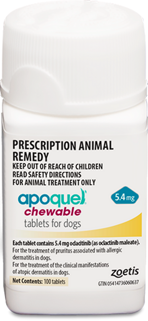 Apoquel Chewable 5.4mg (100 Chews) - Prescription Required