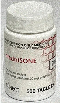 Clinect PrednisONE 20mg 500's - Front - Your Pet PA NZ