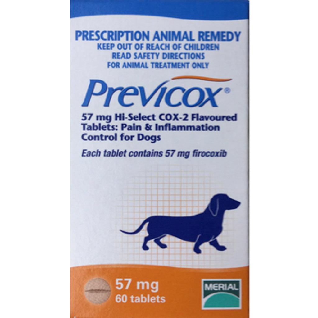 Previcox 57mg 60's Front label - Your Pet PA NZ