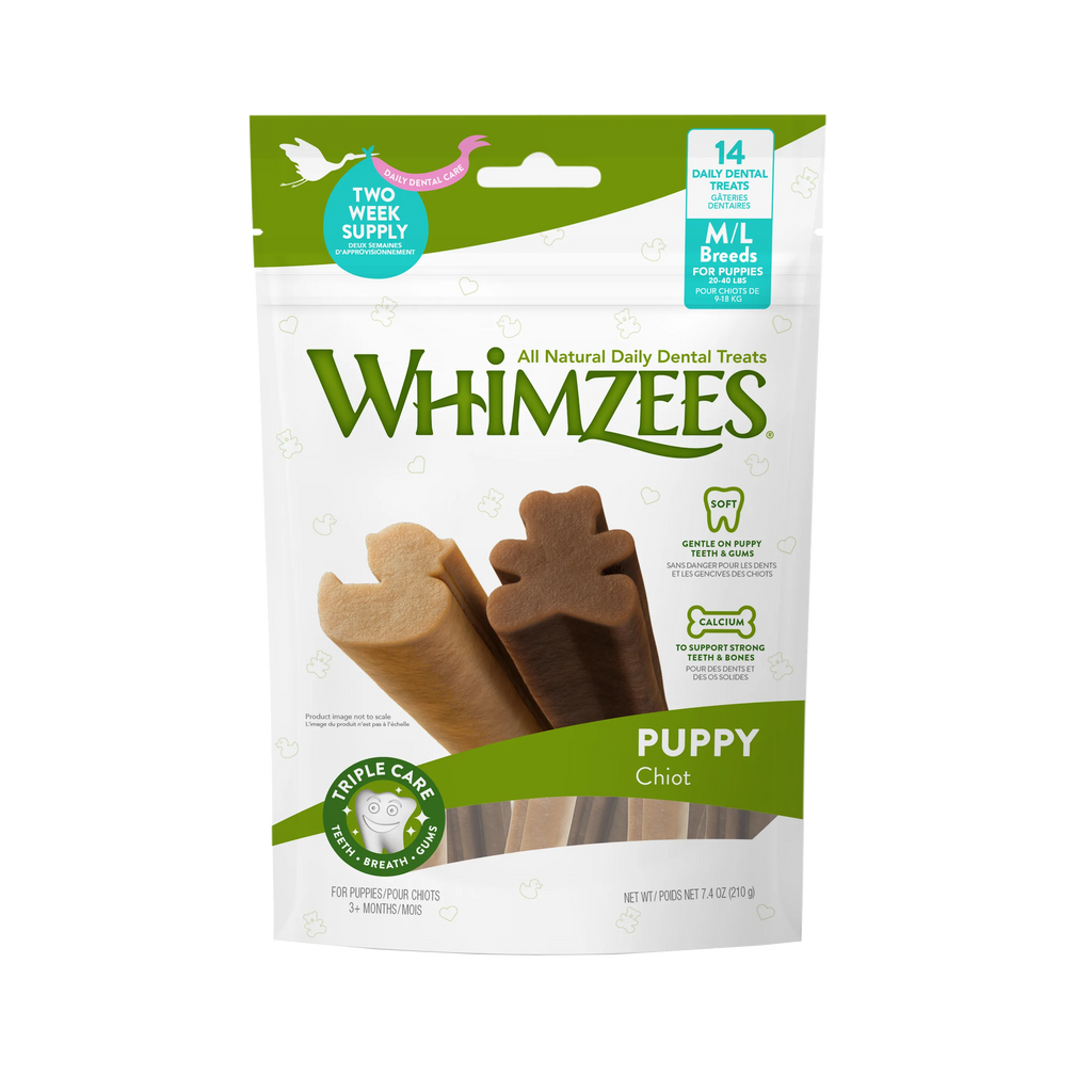 Whimzees Puppy Medium/Large Dental Sticks (210g Pack)